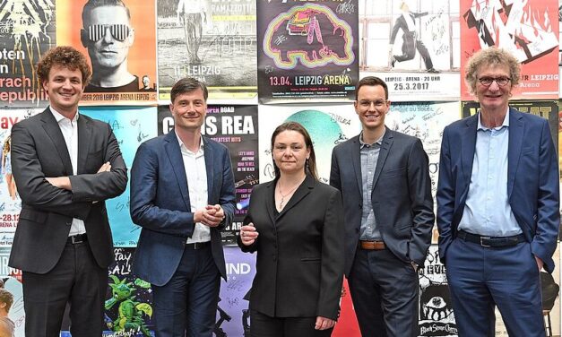 Foto: (v.l.: Matthias Kölmel (Geschäftsführung ZSL GmbH), Heiko Rosenthal (Bürgermeister für Umwelt, Ordnung, Sport), Iris Rackwitz (Event- und Marketingleitung, ZSL GmbH), Philipp Franke (Geschäftsführung ZSL GmbH) und Dr. Michael Kölmel (Geschäftsführung ZSL GmbH). Fotograf: ©Rainer Justen)