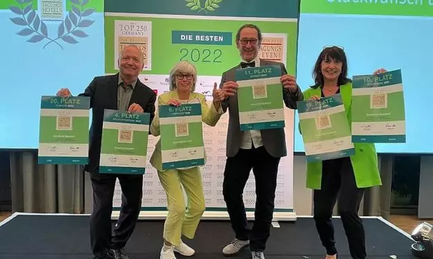 Foto: GenoHotels große Freude bei der diesjährigen Preisverleihung Top 250 Tagungshotels