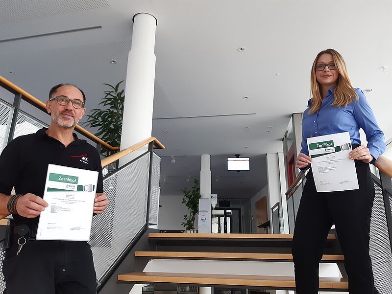 Markus Bayer und Erika Sauerwein (© ACC/A.Kummert)