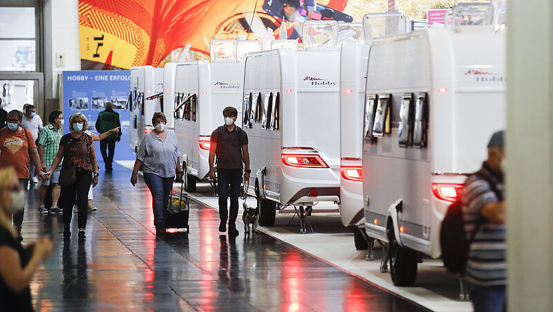 In Düsseldorf fand Anfang September der traditionelle Caravan Salon statt; Foto: Messe Düsseldorf