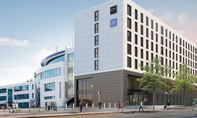 Das neue Legere Hotel wird direkt an der Erfurter Messe liegen. Modell: Legere Hotels