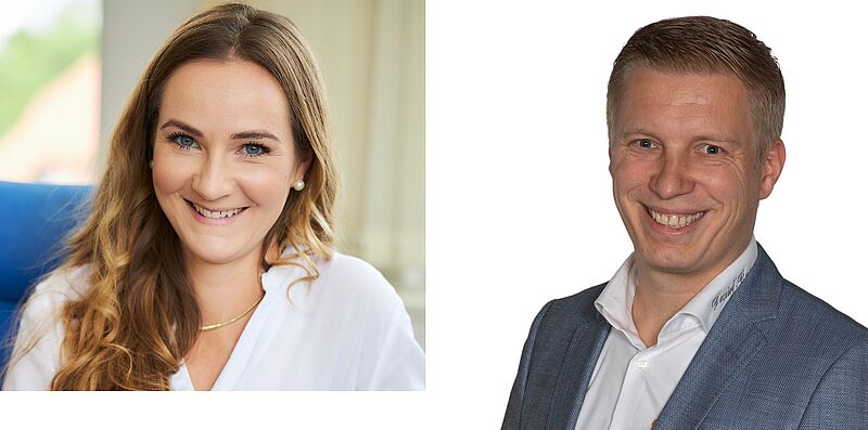 Sophie von Seydlitz,  Vertriebs- und Marketingleiterin der Flair Kooperation und Daniel Reuner vom Hotel Reuner und 1. Vorsitzender des Flair Hotels e.V.