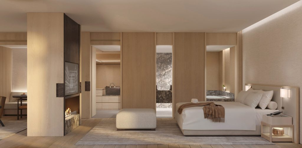 elegante Hotelzimmereinrichtung