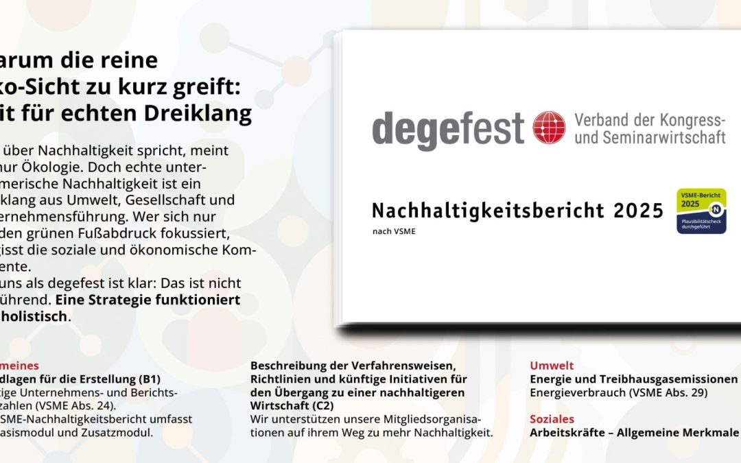 degefest veröffentlicht VSME-Nachhaltigkeitsbericht
