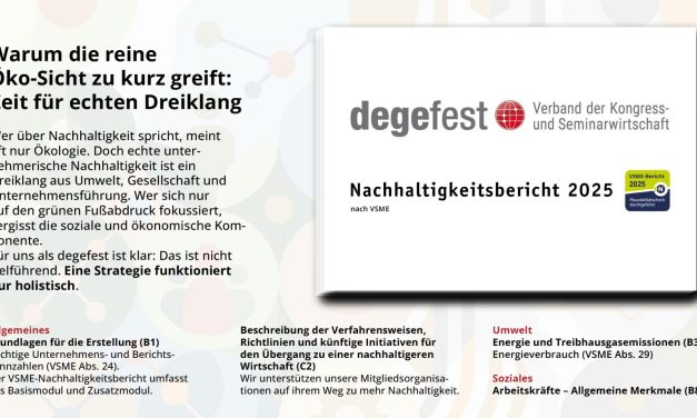 degefest veröffentlicht VSME-Nachhaltigkeitsbericht
