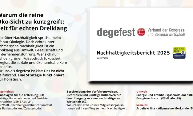 degefest veröffentlicht VSME-Nachhaltigkeitsbericht